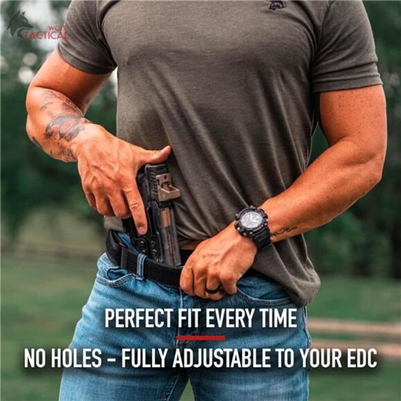 Heavy Duty Simple EDC Belt - Stiffened 2-Ply 1.5” Nylon Gun Belt for Concealed - Picture 5 of 8
